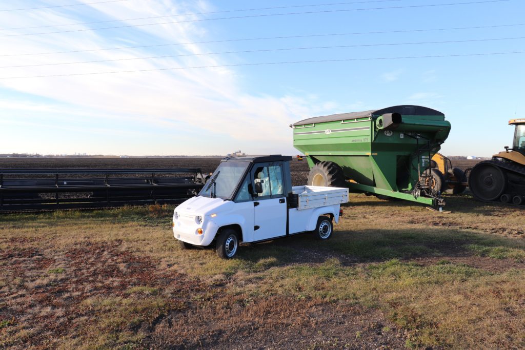 Electric Utility Vehicle being used on farm