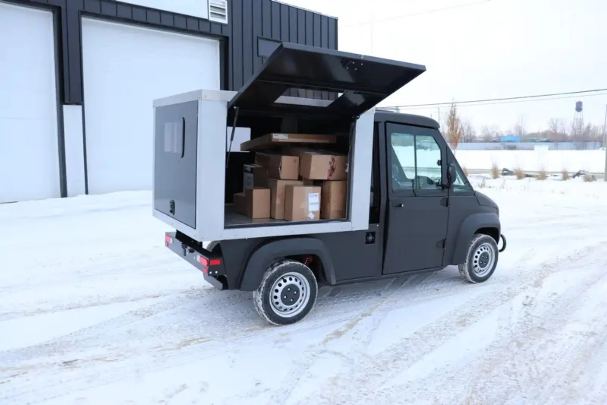 mini truck in snow